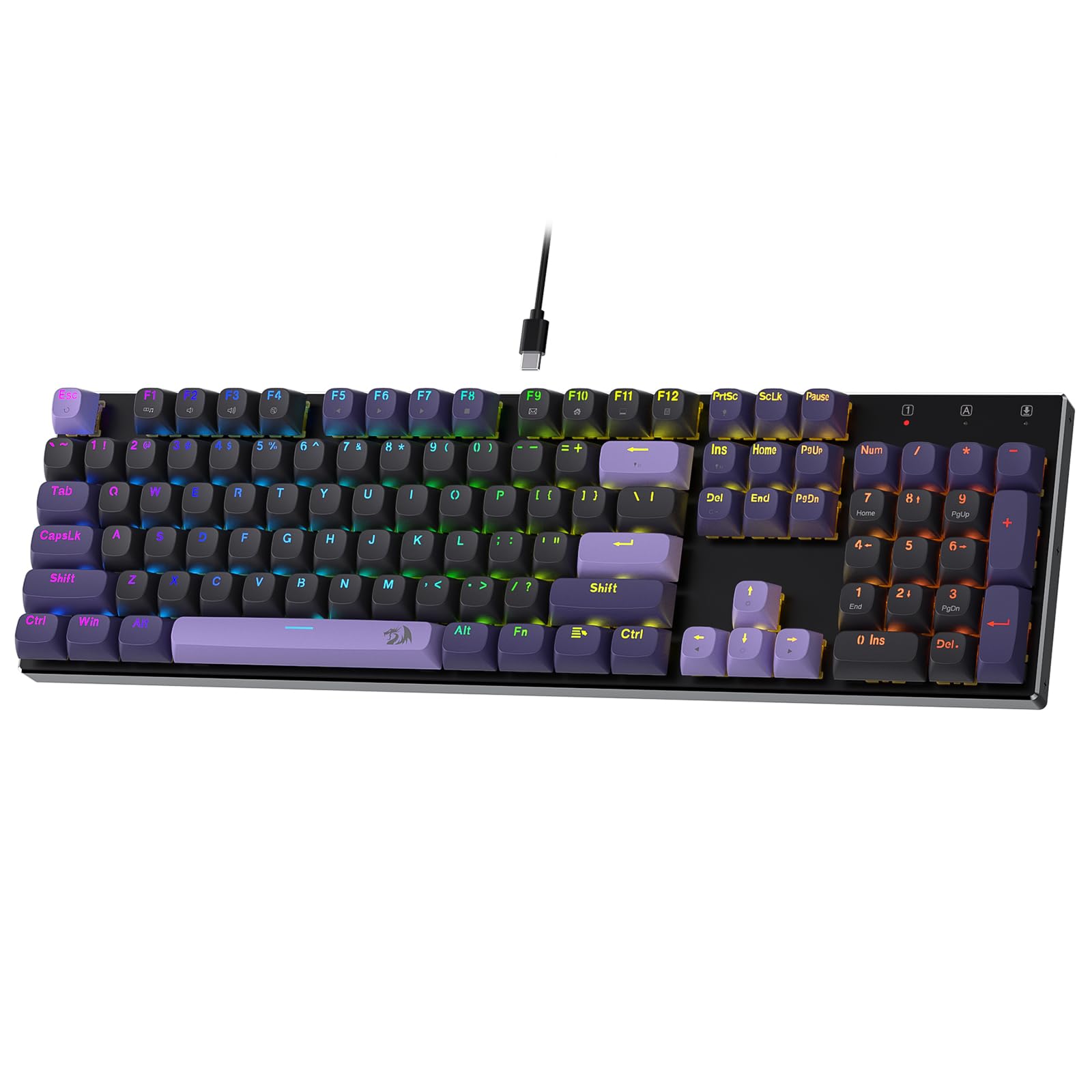 Amazon.com: Redragon K556 104-Key Wired RGB Hall-Effect Rapid